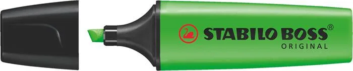 Zvýrazňovač, 2-5 mm, STABILO "BOSS original", zelený 2