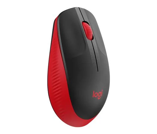 Myš, bezdrôtová, optická, USB, LOGITECH, "M190", červená 2