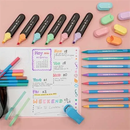 Guľôčkové pero, 0,7 mm, s vrchnákom SCHNEIDER "Slider Edge XB Pastel" bledočervená 5