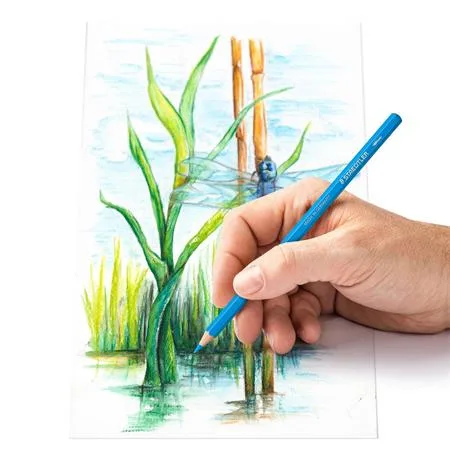 Akvarelové ceruzky, sada, šesťhranné, STAEDTLER® "146 10C", 12 rôznych farieb 2