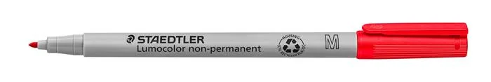 Nepermanentný popisovač, OHP, 1 mm, STAEDTLER "Lumocolor® 315 M", červená 2