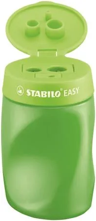 Strúhadlo, trojdierkové, so zásobníkom, pre pravákov, STABILO "Easy", zelené 3