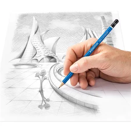 Grafitová ceruzka, sada, plechová krabička, šesťhranná, STAEDTLER "Mars Lumograph 100", 12 rôznych tvrdostí 5