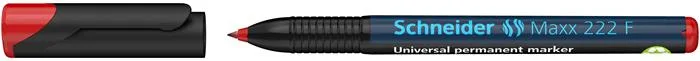 Permanentný popisovač, OHP, 0,7 mm, SCHNEIDER "Maxx 222 F", červený 2