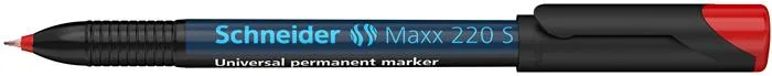 Permanentný popisovač, OHP, 0,4 mm, SCHNEIDER "Maxx 220 S", červený 4