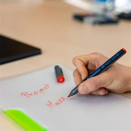 Permanentný popisovač, OHP, 1 mm, SCHNEIDER "Maxx 224 M", červený 6