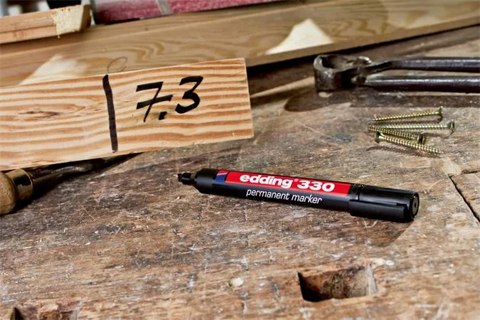 Permanentný popisovač, 1-5 mm, zrezaný hrot, EDDING "330", zelený 5