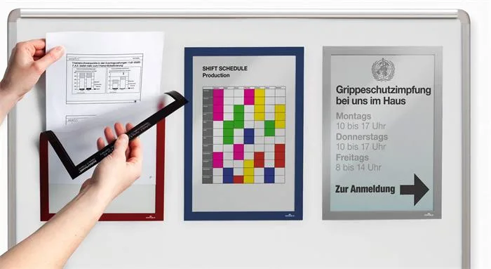 Informačný panel, A4, magnetický, DURABLE "DURAFRAME® MAGNETIC", červená 4