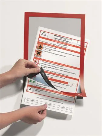 Informačný panel, A4, samolepiaci, DURABLE "DURAFRAME®", červená 4