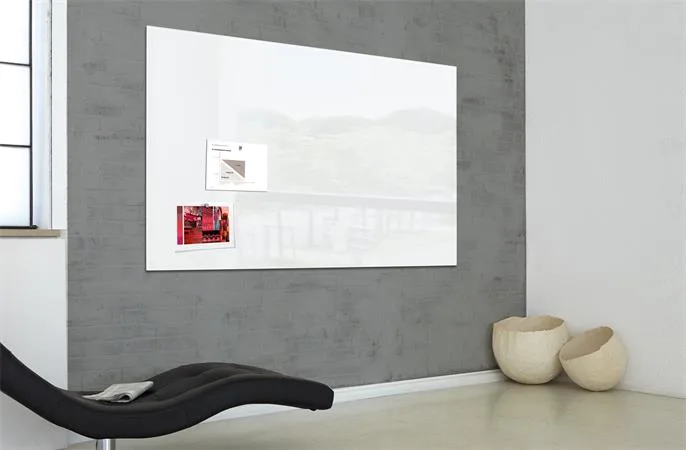 Magnetická sklenená tabuľa, 150x100 cm, SIGEL " Artverum®", biela 2