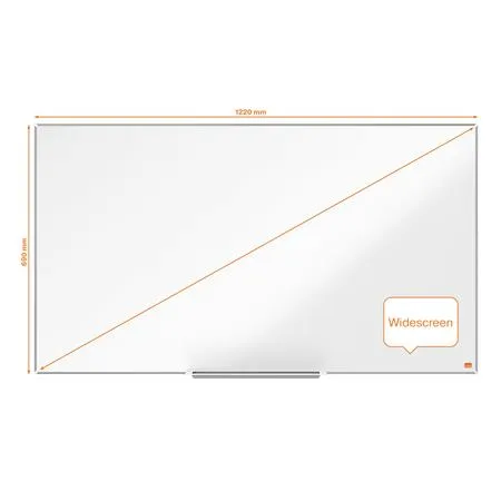 Biela tabuľa, magnetická, širokouhlá, 55"/122x69 cm, hliníkový rám, NOBO "Impression Pro" 4