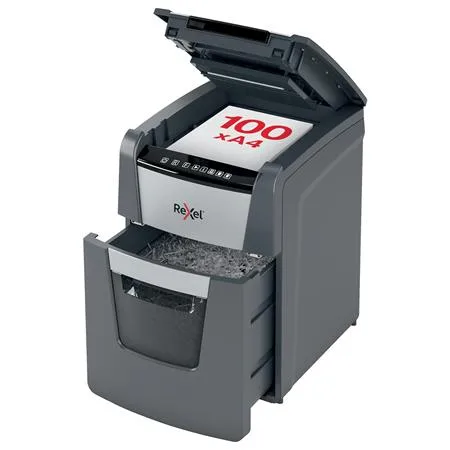Skartovací stroj, konfety, 100 listov, REXEL "Optimum AutoFeed+ 100X" 4