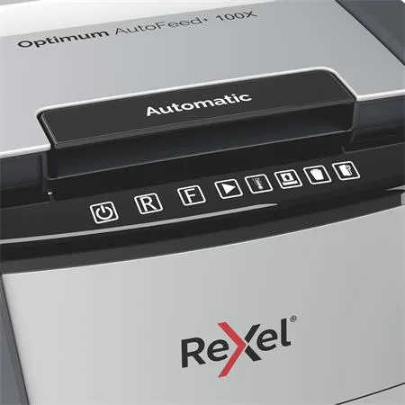 Skartovací stroj, konfety, 100 listov, REXEL "Optimum AutoFeed+ 100X" 6