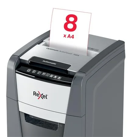 Skartovací stroj, konfety, 100 listov, REXEL "Optimum AutoFeed+ 100X" 7