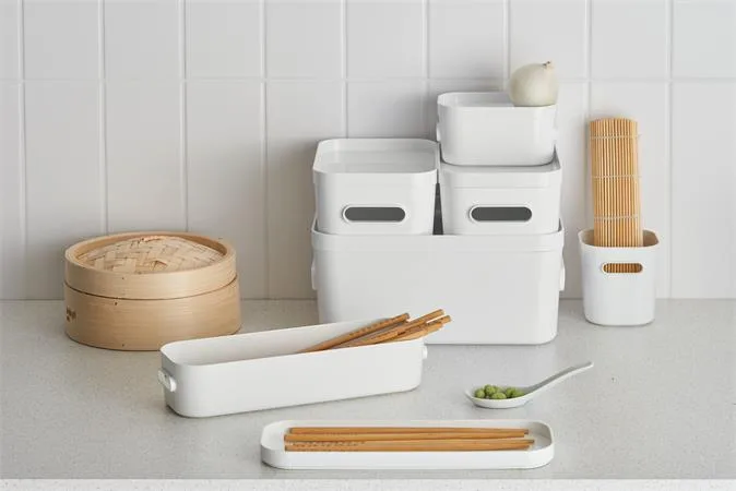 Úložný box, plastový, 1,3 l, SMARTSTORE "Compact Slim", biely 4