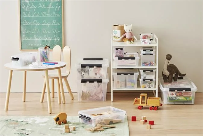 Úložný box, plastový, 8 l, čierne úchytky, SMARTSTORE "Classic 14", priehľadný 6