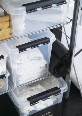 Úložný box, plastový, 25 l, čierne úchytky, SMARTSTORE "Classic 16", priehľadný 4
