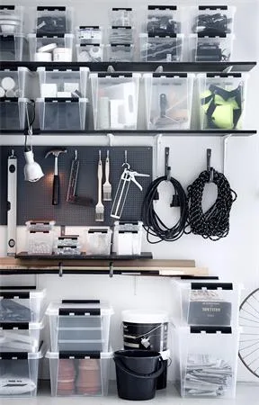Úložný box, plastový, 25 l, čierne úchytky, SMARTSTORE "Classic 16", priehľadný 7