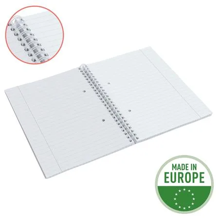 Špirálový zošit, A5, linajkový, 80 listov, ESSELTE  "Colour`Breeze", modrý 3