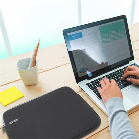 Puzdro na notebook, 14", antibakteriálne, RAPESCO, čierne 4