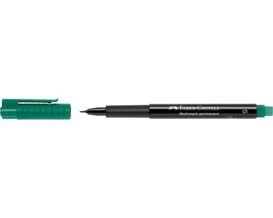 Permanentný popisovač, OHP, 0,4 mm, FABER-CASTELL "Multimark 1523", zelený 2