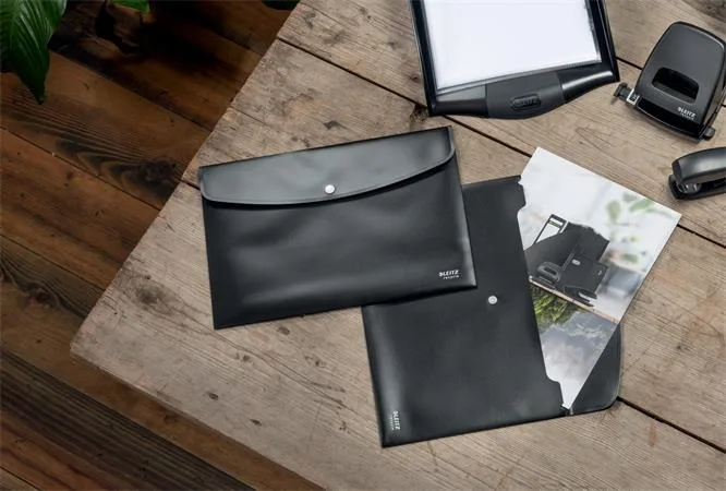 Obal na patent, A4, PP, LEITZ "Recycle", čierny 4