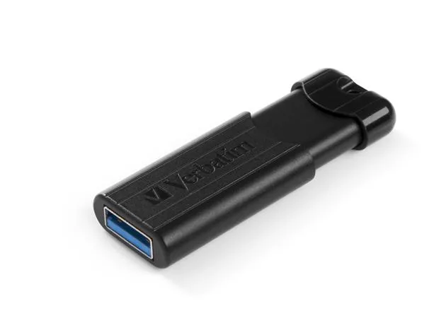 USB kľúč, 128GB, USB 3.2, VERBATIM "Pinstripe", čierna 2