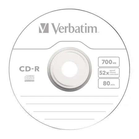 CD-R disk, 700MB, 52x, 50 ks, zmršťovacie balenie, VERBATIM "DataLife" 3