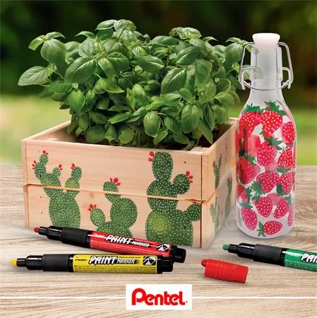Lakový popisovač, 2 mm, kužeľový hrot, PENTEL "MMP20", žltá 5