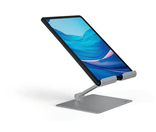 Stojan na tablet, stolový, DURABLE "RISE", strieborná 5