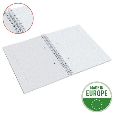 špirálový zošit, A5, štvorčekový, 80 listov, ESSELTE  "Colour`Breeze", modrá 4