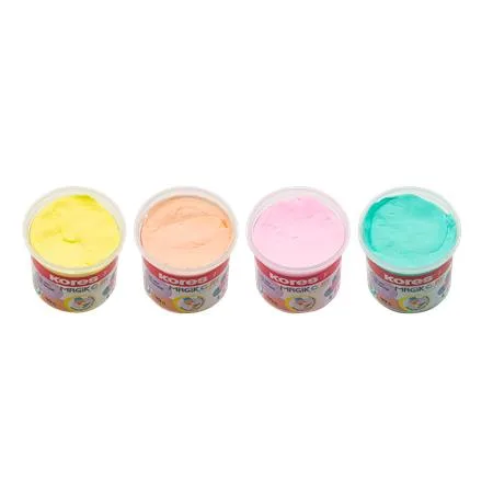 Plastelína,160 g, schnúca na vzduchu, 4 pastelové farby, KORES "Magic Clay" 3