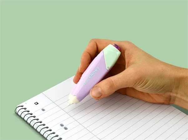Korekčný roller, 5 mm x 6 m, naplniteľný, PENTEL "Knoky", svetlozelený-fialový 6