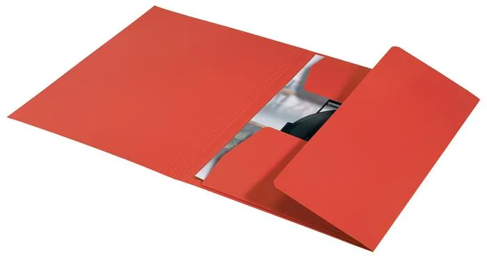 Doska s chlopňami, kartón, A4, LEITZ "Recycle", červená 2