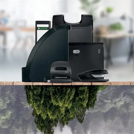 Dierovačka, dvojdierová, 30 listov, LEITZ "Recycle NeXXt", čierna 5