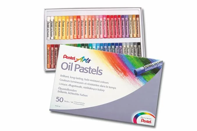 Pastelové olejové kriedy, PENTEL, "Arts", 50 rôznych farieb 3