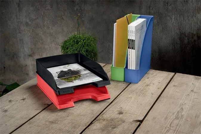Odkladač, plastový, A4, LEITZ "Recycle", modrá 5