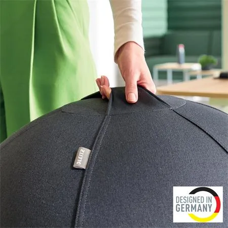 Gymnastická lopta na sedenie, so závažím proti odkotúľaniu, 65 cm, LEITZ "Ergo Active", tmavosivá 4