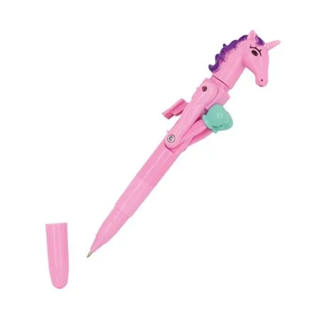 Guľôčkové pero, jednorožec, 1 mm, s LED svetlom, WEDO "Lucky Punch", modrá 4