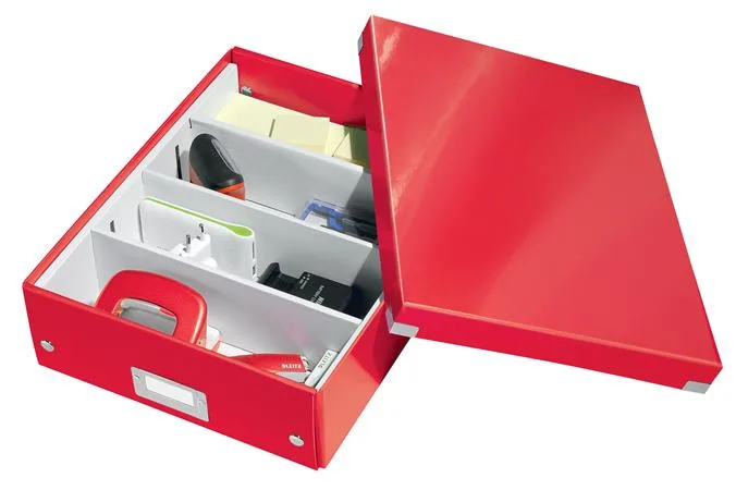 Škatuľa, organizačná, veľkosť M, LEITZ "Click&Store", červená 3