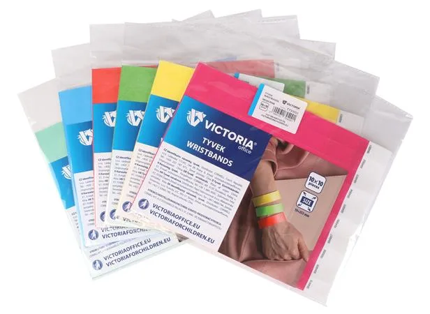 Identifikačný náramok, 3/4", tyvek, svetlomodrý, VICTORIA OFFICE 2