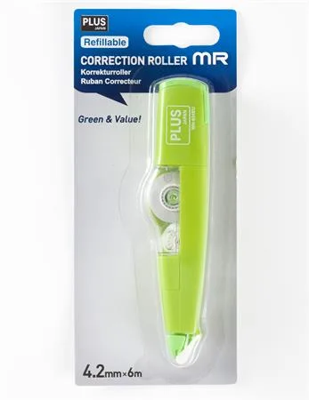 Korekčný roller, 4,2mm x 6m, PLUS "MR", zelený 2