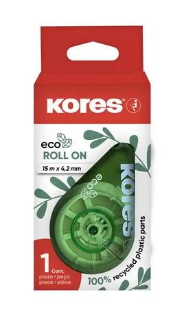 Korekčný roller, 4,2 mm x 15 m, KORES "ECO Roll On", zelená 2