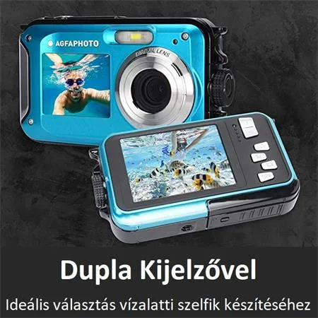 Fotoaparát, kompaktný, digitálny, vodeodolný, AGFAPHOTO "WP8000", modrá 3