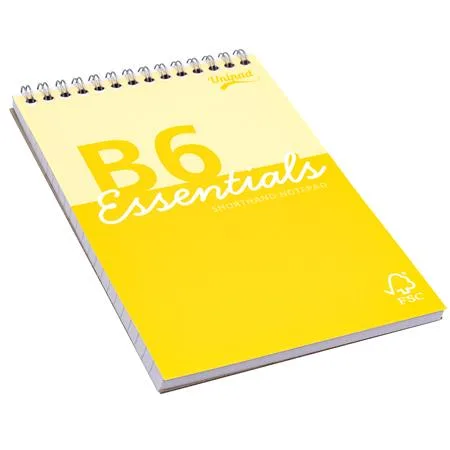 Poznámkový blok, B6, linajkový, 80 listov, PUKKA PAD "Unipad Essentials Shorthand", mix 2