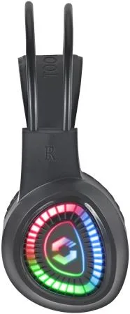 Náhlavné slúchadlá, drôtové, gaming, 2x3.5 mm jack + USB-A, SPEEDLINK "Voltor LED", čierna 3