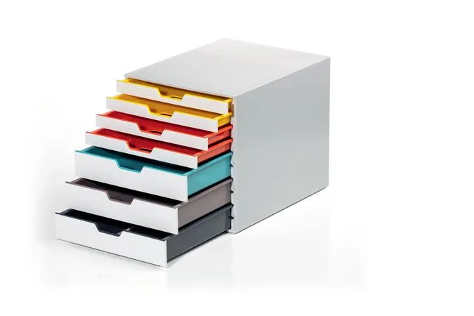 Úložný box na dokumenty, so 7 zásuvkami, DURABLE "VARICOLOR® MIX 7", farebný 2