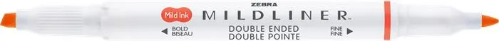 Zvýrazňovač, 1,0/3,5 mm, obojstranný, ZEBRA "Mildliner Warm", cinóberová 2
