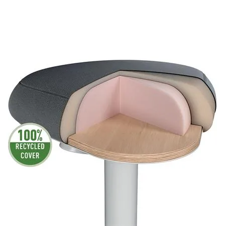 Balančná stolička na státie s oporou, ergonomická, LEITZ "Ergo Active", svetlosivá 4