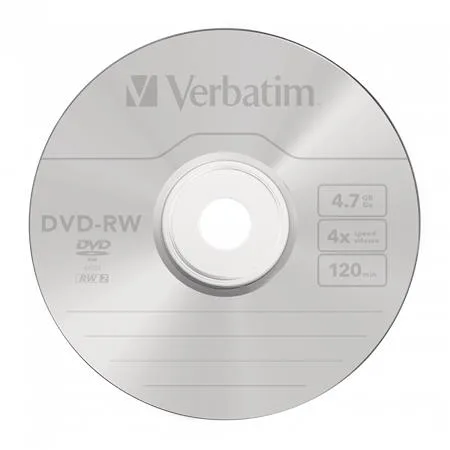 DVD-RW disk, prepisovateľný, 4,7GB, 4x, 1 ks, klasický obal, VERBATIM 2